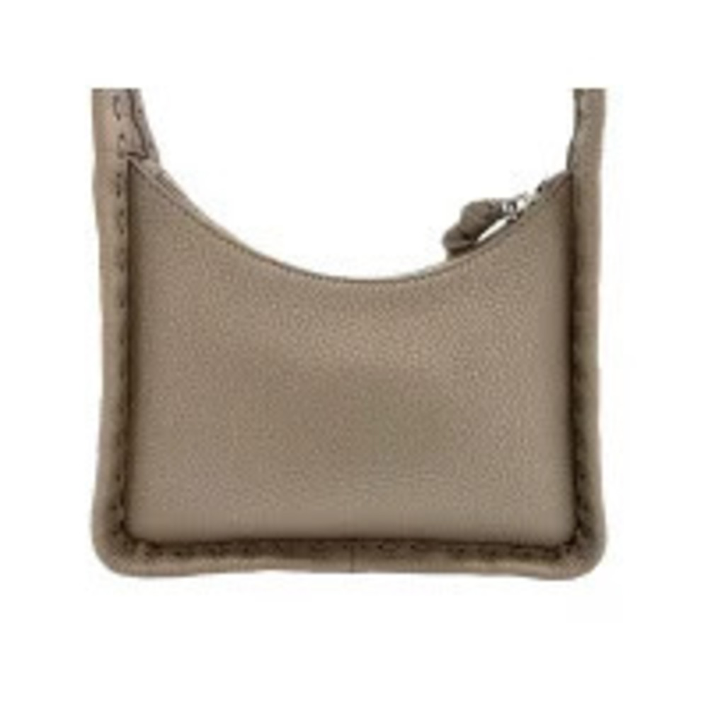 Fendi Leather Selleria Fendessence Handbag Gray